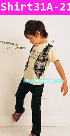 เสื้อยืดสีแดง Costume เสื้อกั๊ก Spunky Kids