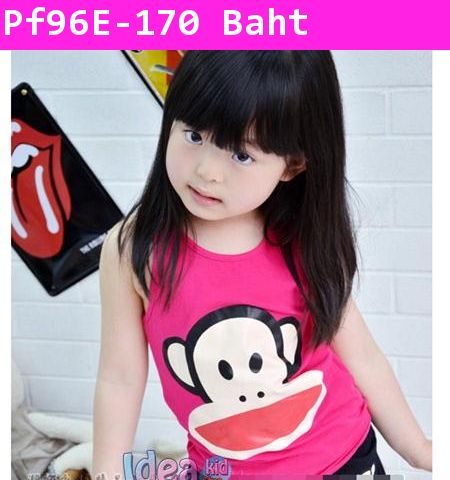 เสื้อกล้าม Paul Frank หน้าใหญ๊ใหญ่สีบานเย็น