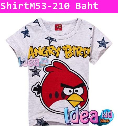 เสื้อแขนสั้น THE STAR RED ANGRY BIRD 