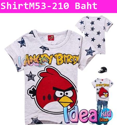 เสื้อแขนสั้น THE STAR RED ANGRY BIRD 