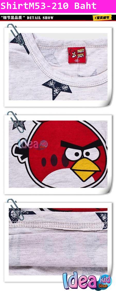 เสื้อแขนสั้น THE STAR RED ANGRY BIRD 