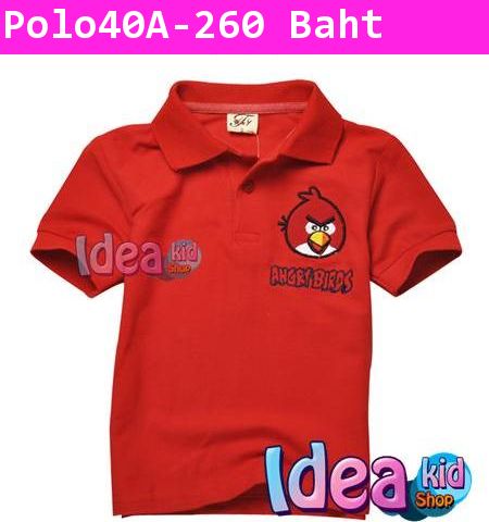 เสื้อโปโล RED ANGRY BIRD สีแดง