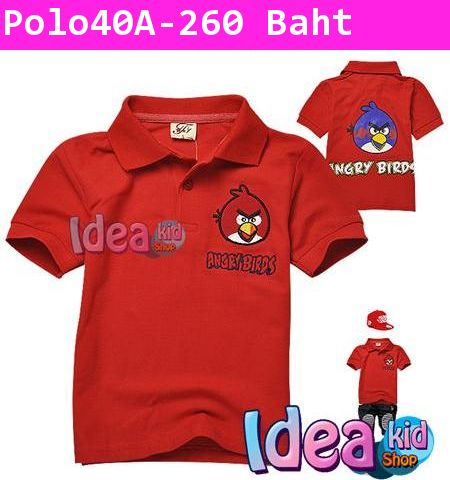 เสื้อโปโล RED ANGRY BIRD สีแดง