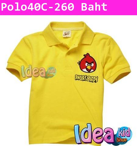 เสื้อโปโล RED ANGRY BIRD สีเหลือง