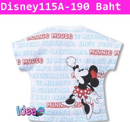 เสื้อแขนสั้น Disney ลายมินนี่เมาส์กับธงชาติอังกฤษ