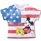 เสื้อแขนสั้น-Disney-ลายมิกกี้เมาส์กับธงชาติอเมริกา