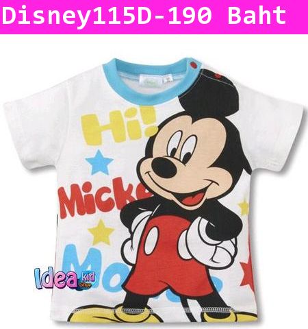 เสื้อแขนสั้น Disney ลาย HI MICKEY MOUSE