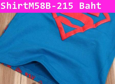 เสื้อแขนสั้น Mini Superman สีน้ำเงิน