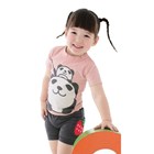 ชุดเสื้อกางเกง-PANDA-แม่ลูก-สีชมพู