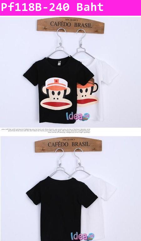 เสื้อแขนสั้น กัปตัน PAUL FRANK สีขาว