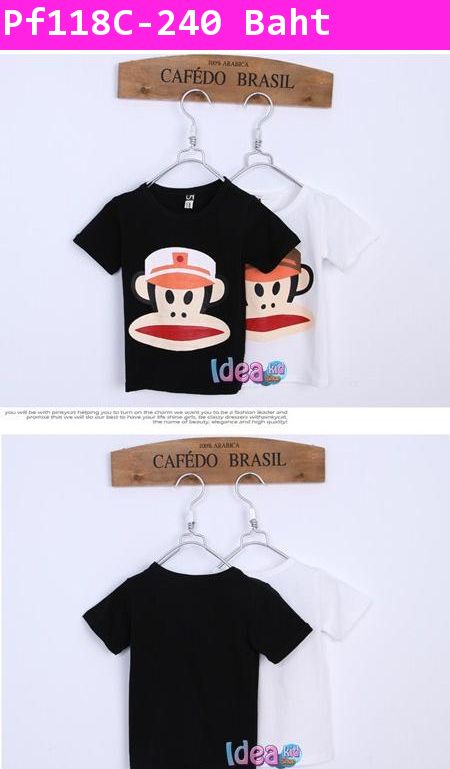 เสื้อแขนสั้น กัปตัน PAUL FRANK สีดำ