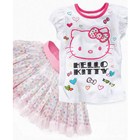 ชุดเสื้อกระโปรง-Hello-Kitty-กับกระโปรงลายจุด-สีขาว