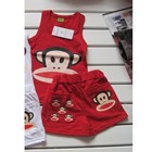 ชุดเสื้อกล้ามกางเกง-PAUL-FRANK-สีแดง