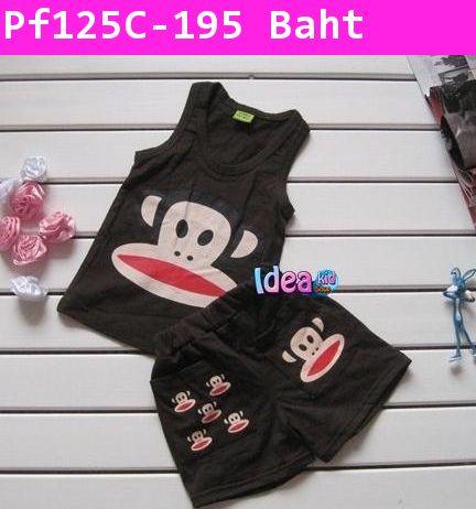 ชุดเสื้อกล้ามกางเกง PAUL FRANK สีดำ