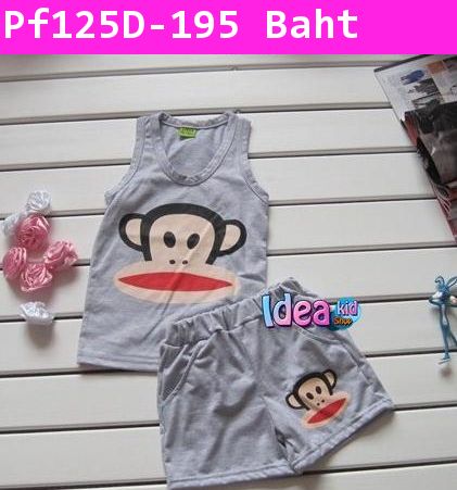 ชุดเสื้อกล้ามกางเกง PAUL FRANK สีเทา