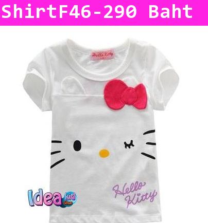 เสื้อแขนสั้น HELLO KITTY ขยิบตาปิ๊งๆ