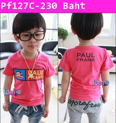 เสื้อแขนสั้น BANNER PAUL FRANK สีชมพูเข้ม