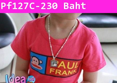 เสื้อแขนสั้น BANNER PAUL FRANK สีชมพูเข้ม