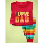 ชุดเสื้อกางเกง-Baby-Gap-I-LOVE-DAD-โทนแดง