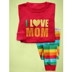 ชุดเสื้อกางเกง-Baby-Gap-I-LOVE-MOM-โทนแดง