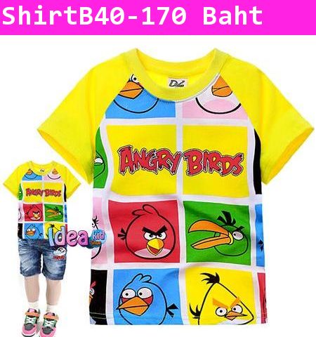 เสื้อแขนสั้น Angry Birds 7 สี