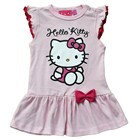 ชุดเดรส-Hello-Kitty-ติดโบว์-สีชมพูอ่อน