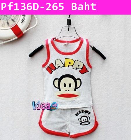 ชุดเสื้อกางเกง HAPPY PAUL FRANK สีเทา