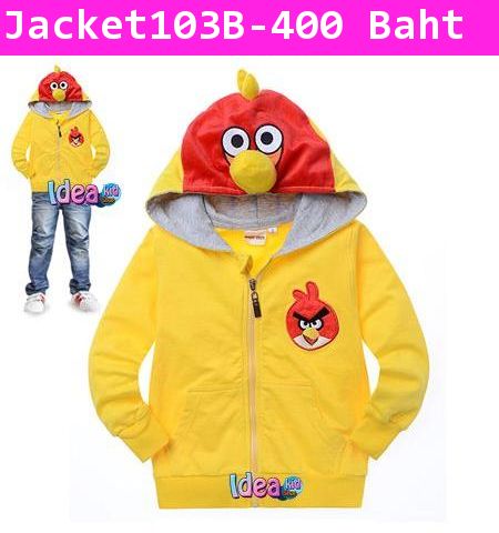 เสื้อแจ็คเก็ต ฉันคือ Angry Bird (ผ้าไม่หนา) เหลือง