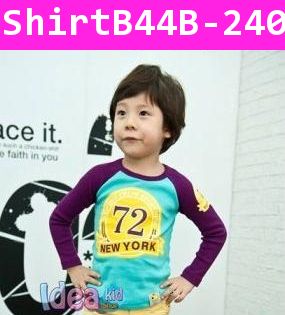 เสื้อแขนยาว NEW YORK 72 สีฟ้า