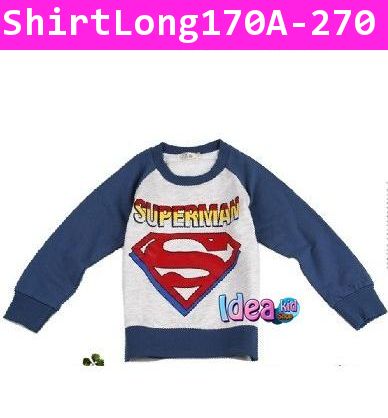 เสื้อกันหนาว Super Man จอมพลัง สีน้ำเงิน