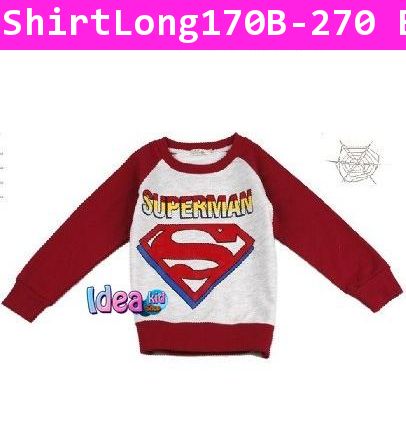 เสื้อกันหนาว Super Man จอมพลัง สีแดง