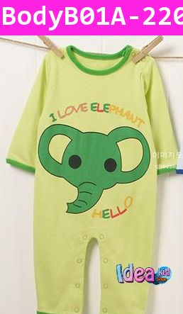 บอดี้สูทชุดสัตว์เพื่อนรัก I Love Elephant