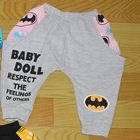 กางเกงขายาวข้างพอง-BabyBatman-สีเทา