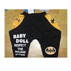 กางเกงขายาวข้างพอง-BabyBatman-สีดำ