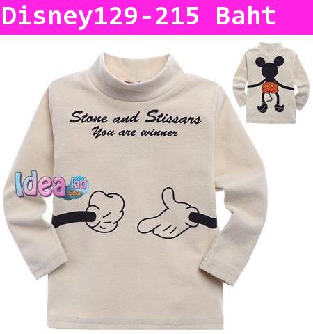 เสื้อกันหนาว Mickey Hug Me สีครีม