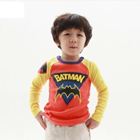 เสื้อยืดแขนยาว-Super-Batman-สีส้มแขนเหลือง