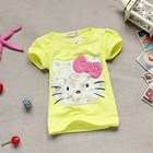 เสื้อแขนสั้น-Hello-Kitty-ลายลูกไม้-สีเหลือง-