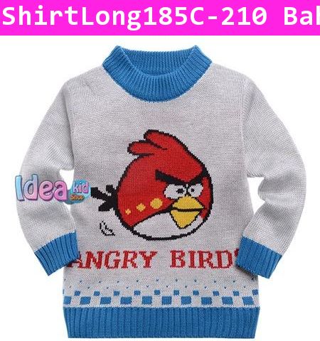 เสื้อสเวตเตอร์ Angry Birds สีเทา