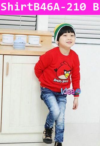 เสื้อแขนยาว Angry Birds ตัวใหญ่ สีแดง