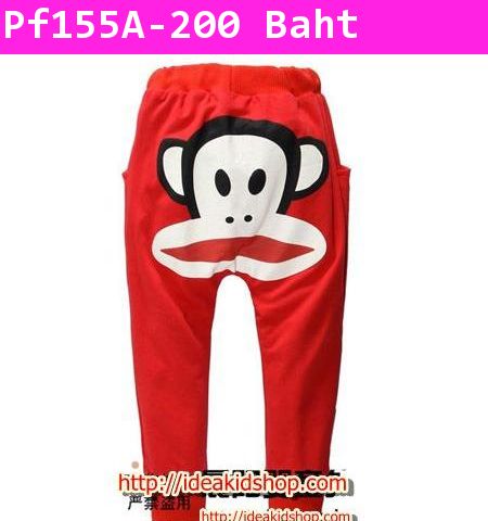 กางเกงขายาว Paul Frank หน้าใหญ่ สีแดง