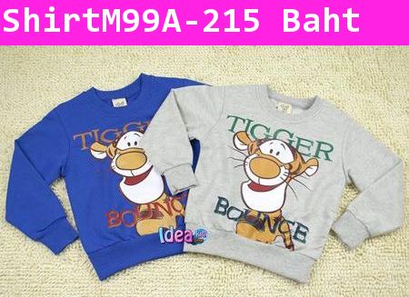 เสื้อแขนยาว Tiger สีเทา