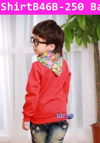 เสื้อแขนยาว Angry Birds มาแต่หัว สีแดง