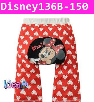 กางเกงก้นบานแฟนซี ลาย Minnie Mouse สีแดง