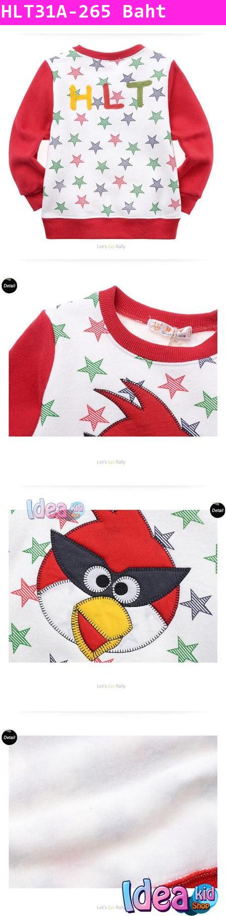 เสื้อแขนยาว Angry Bird Party Star สีแดง