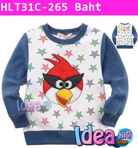 เสื้อแขนยาว Angry Bird Party Star สีกรมท่า