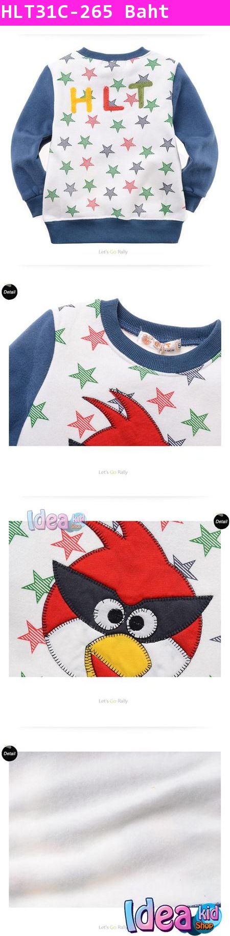 เสื้อแขนยาว Angry Bird Party Star สีกรมท่า