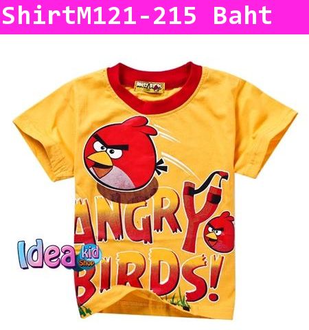 เสื้อแขนสั้น Angry Birds เดือด สีเหลือง