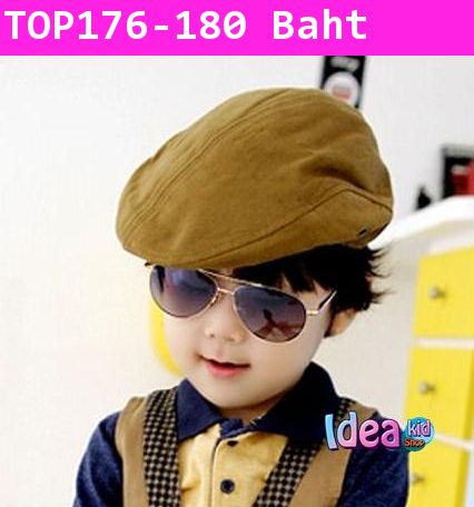 หมวกหนุ่มน้อยเซี่ยงไฮ้ Hunting Cap สีน้ำตาล