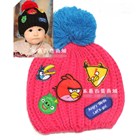 หมวกไหมพรม-Angry-Birds-Lets-go-สีชมพูเข้ม