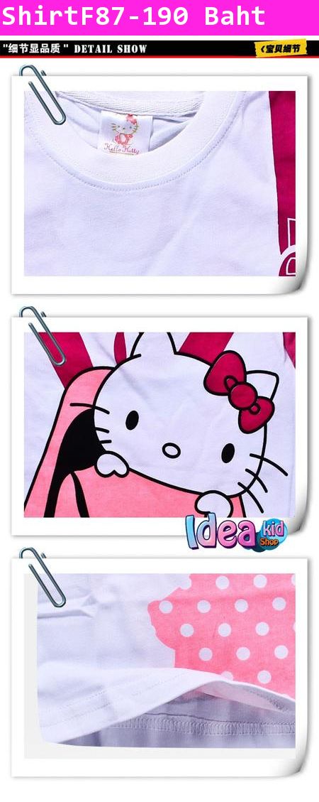 เสื้อแขนสั้น Hello Kitty ลายจุด